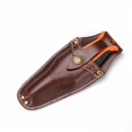 TOURBON Kwi Gaine Zouti Étui Belt Holder Sak pou Pens, Taye sizo, sizo oswa Kouto pou Jaden (Brown)