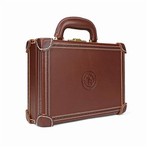 TOURBON Leather Hard Pistol Case Lockable Handgun Storage Box Pou Gason Fi