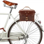 TOURBON Retro Bisiklèt Guidon Bag Leather Motosiklèt Sak